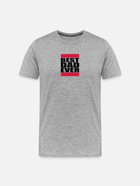 Best Dad Ever Logo - Men's Premium Organic T-Shirt - heather grey