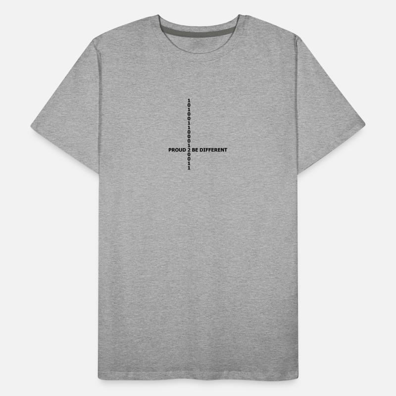 Proud 2 be different matrix 1 0 data numbers Men's Premium Organic T-Shirt