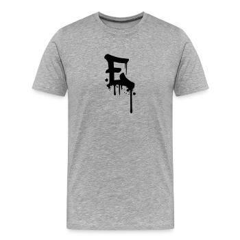 E graffiti drops Farbklex blood spray - Men's Premium Organic T-Shirt - heather grey - Front - Damien (186cm)