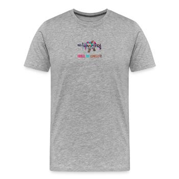 Conflict freeze ice cream - Men's Premium Organic T-Shirt - heather grey - Front - Damien (186cm)