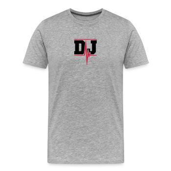 DJ Music Pulse - Männer Premium Bio T-Shirt - Grau meliert - Vorne - Damien (186cm)