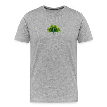Paon - T-shirt bio Premium Homme - gris chiné - Devant - Damien (186cm)