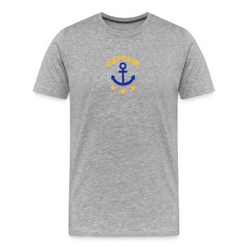 Captain - Men's Premium Organic T-Shirt - heather grey - Front - Damien (186cm)