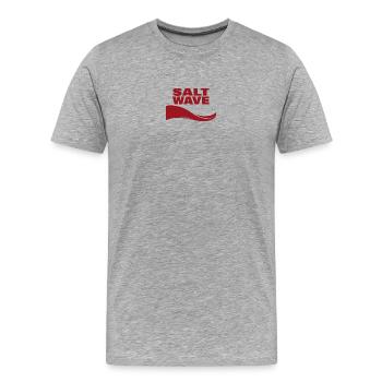 VAGUE DE SEL - T-shirt bio Premium Homme - gris chiné - Devant - Damien (186cm)