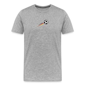 ball_deutsch_4farb - Men's Premium Organic T-Shirt - heather grey - Front - Damien (186cm)