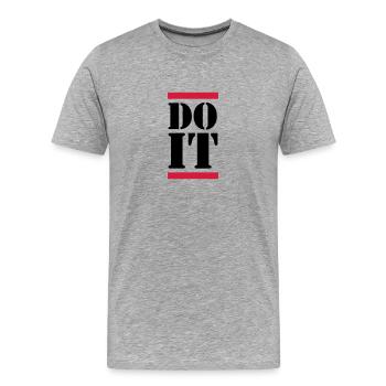 Do It - Men's Premium Organic T-Shirt - heather grey - Front - Damien (186cm)