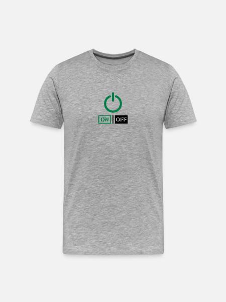 On Off Power Schalter Design - Men's Premium Organic T-Shirt - heather grey