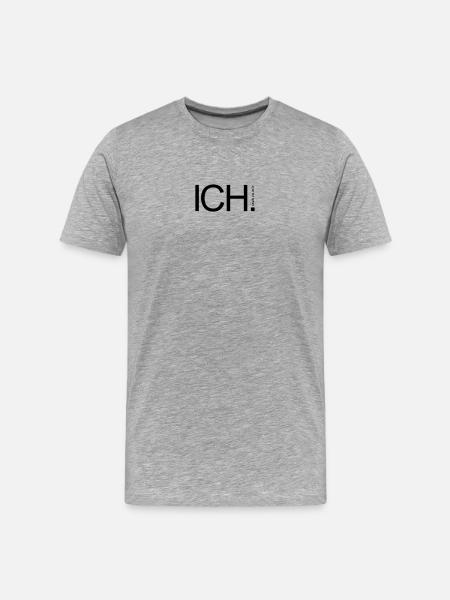 ICH steh zu mir. - Männer Premium Bio T-Shirt - Grau meliert