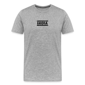 India - Men's Premium Organic T-Shirt - heather grey - Front - Damien (186cm)