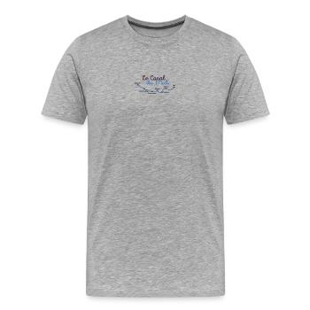 Canal du midi villes - T-shirt bio Premium Homme - gris chiné - Devant - Damien (186cm)