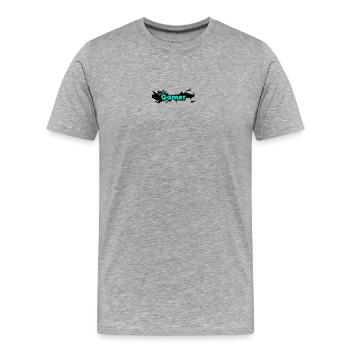 Elite gamer new - Männer Premium Bio T-Shirt - Grau meliert - Vorne - Damien (186cm)