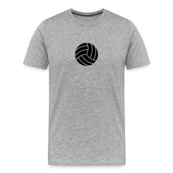 modèle volley-ball rond cercle balle jouer club am - T-shirt bio Premium Homme - gris chiné - Devant - Damien (186cm)