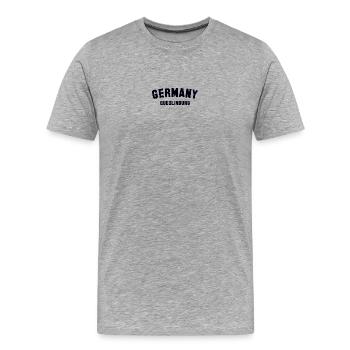 QUEDLINBURG Germany - Men's Premium Organic T-Shirt - heather grey - Front - Damien (186cm)
