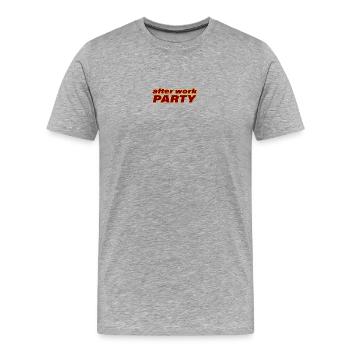 AFTER WORK PARTY - Männer Premium Bio T-Shirt - Grau meliert - Vorne - Damien (186cm)