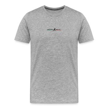 Troppobello - T-shirt bio Premium Homme - gris chiné - Devant - Damien (186cm)
