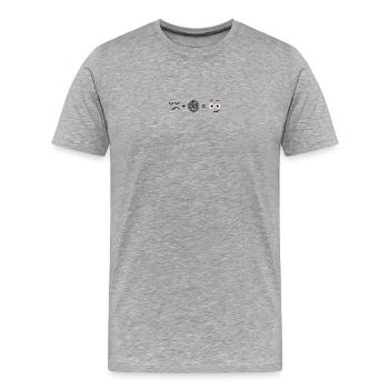 Regard de minuit aux yeux écarquillés - T-shirt bio Premium Homme - gris chiné - Devant - Damien (186cm)