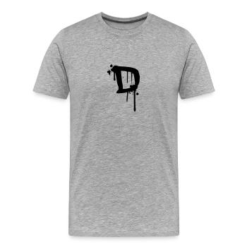D Graffiti drops Farbklex blood spray - Men's Premium Organic T-Shirt - heather grey - Front - Damien (186cm)