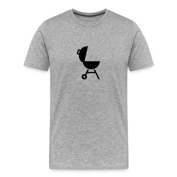 Grill - T-shirt bio Premium Homme - gris chiné - Devant - Damien (186cm)