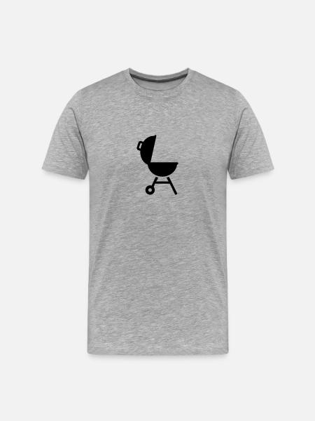BBQ - Men's Premium Organic T-Shirt - heather grey