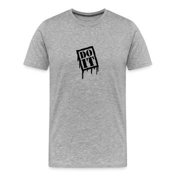 Do It - Men's Premium Organic T-Shirt - heather grey - Front - Damien (186cm)