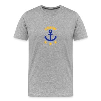Crew - T-shirt bio Premium Homme - gris chiné - Devant - Damien (186cm)