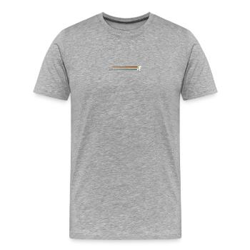 En attente de téléchargement du design - T-shirt bio Premium Homme - gris chiné - Devant - Damien (186cm)