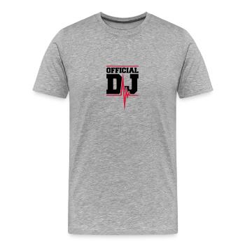 Official DJ Music Pulse - Männer Premium Bio T-Shirt - Grau meliert - Vorne - Damien (186cm)