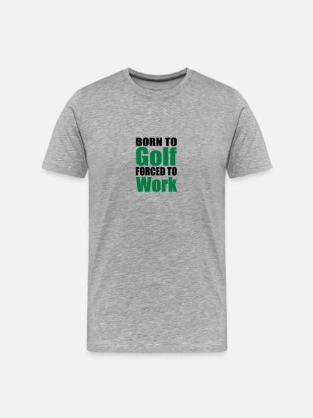 Golf - Männer Premium Bio T-Shirt - Grau meliert