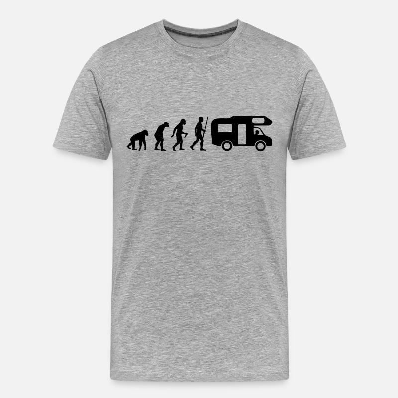 Camper Evolution - Männer Premium Bio T-Shirt - Grau meliert