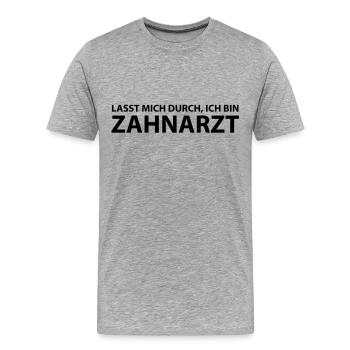 zahnarzt - Männer Premium Bio T-Shirt - Grau meliert - Vorne - Damien (186cm)