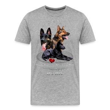 Ost-DSH - Männer Premium Bio T-Shirt - Grau meliert - Vorne - Damien (186cm)