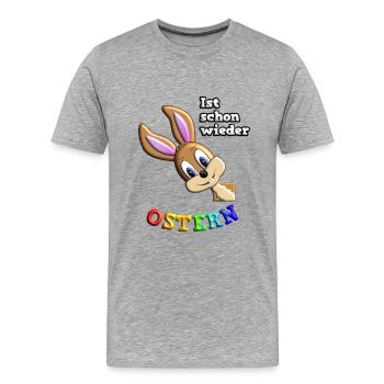 Easter Easter - Men's Premium Organic T-Shirt - heather grey - Front - Damien (186cm)
