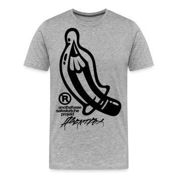 Agent Fox Pencil Design Cool Mode Hipster - T-shirt bio Premium Homme - gris chiné - Devant - Damien (186cm)