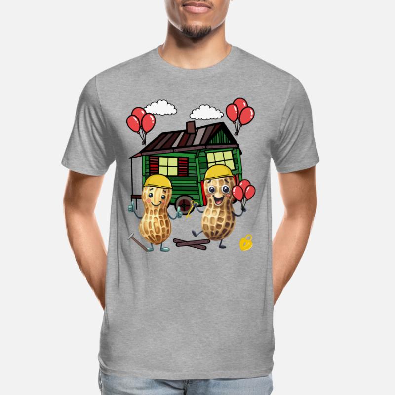 Peanuts Constructeur de maison Constructeur Remorque de construction Maison propre Maison T-shirt bio Premium Homme