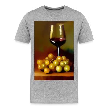 Wine drinkers - Men's Premium Organic T-Shirt - heather grey - Front - Damien (186cm)