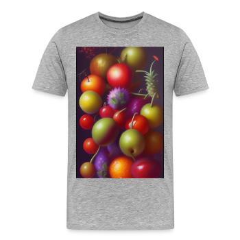 Fruit - T-shirt bio Premium Homme - gris chiné - Devant - Damien (186cm)