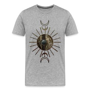 La beauté du design Steampunk - T-shirt bio Premium Homme - gris chiné - Devant - Damien (186cm)