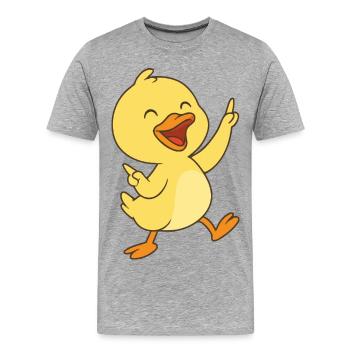 Canetons dansants - T-shirt bio Premium Homme - gris chiné - Devant - Damien (186cm)