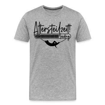 ATZ Ladebalken Hängematte Altersteilzeit loading - Männer Premium Bio T-Shirt - Grau meliert - Vorne - Damien (186cm)
