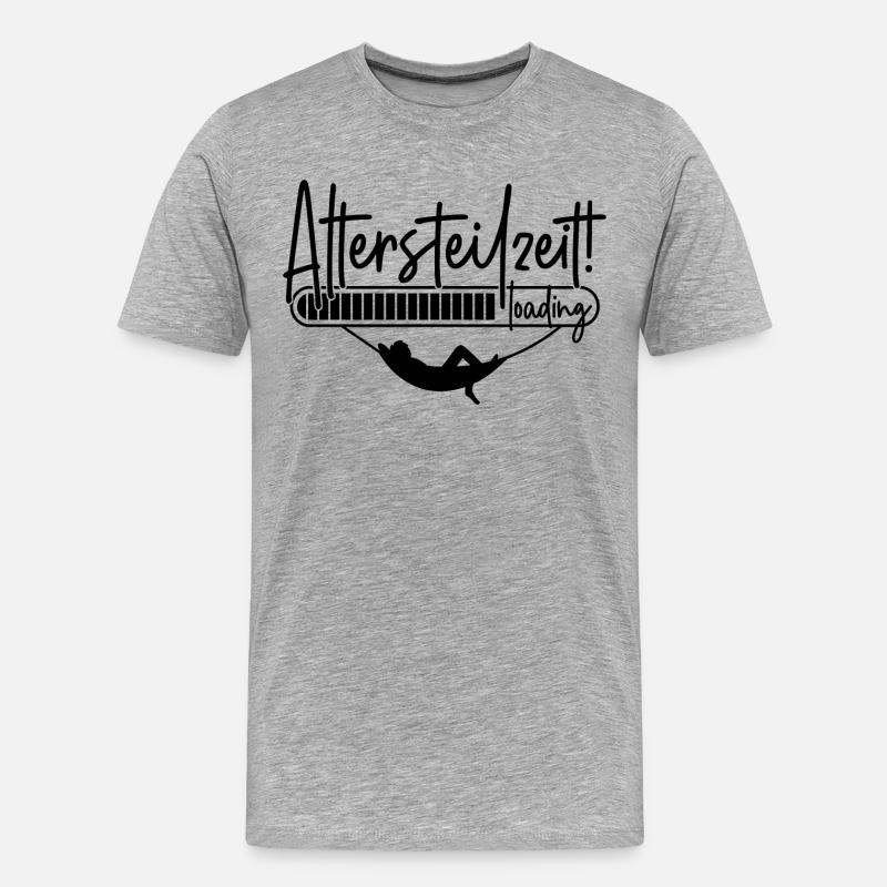 ATZ Ladebalken Hängematte Altersteilzeit loading - Männer Premium Bio T-Shirt - Grau meliert