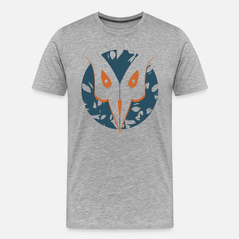 Vogel - Männer Premium Bio T-Shirt - Grau meliert
