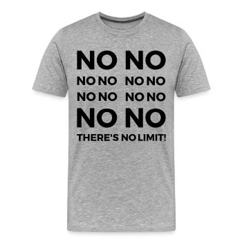 NO LIMIT - Männer Premium Bio T-Shirt - Grau meliert - Vorne - Damien (186cm)