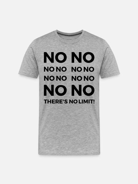 NO LIMIT - Männer Premium Bio T-Shirt - Grau meliert
