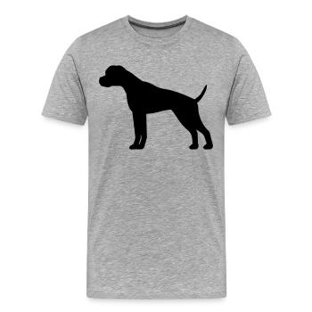 Boxer - T-shirt bio Premium Homme - gris chiné - Devant - Damien (186cm)