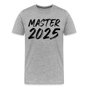 Master 2025 - Männer Premium Bio T-Shirt - Grau meliert - Vorne - Damien (186cm)
