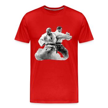 2 Jiu Jitso Kämpfer Geschenk - Männer Premium Bio T-Shirt - Rot - Vorne - Damien (186cm)