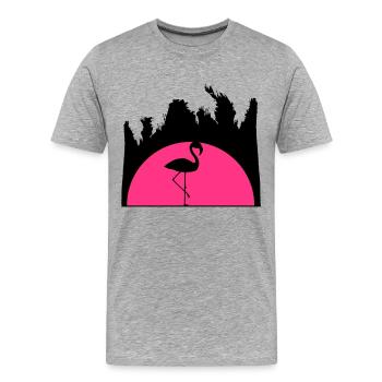 sunrise holiday palms Miami holiday sun som - Men's Premium Organic T-Shirt - heather grey - Front - Damien (186cm)