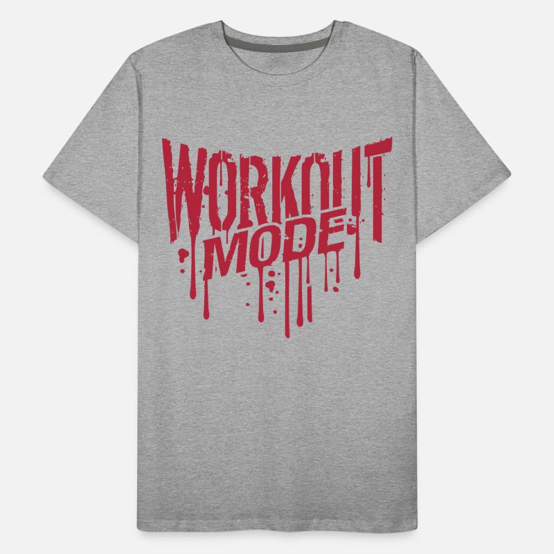 workout mode graffiti tropfen gym spray beast cool Männer Premium Bio T-Shirt
