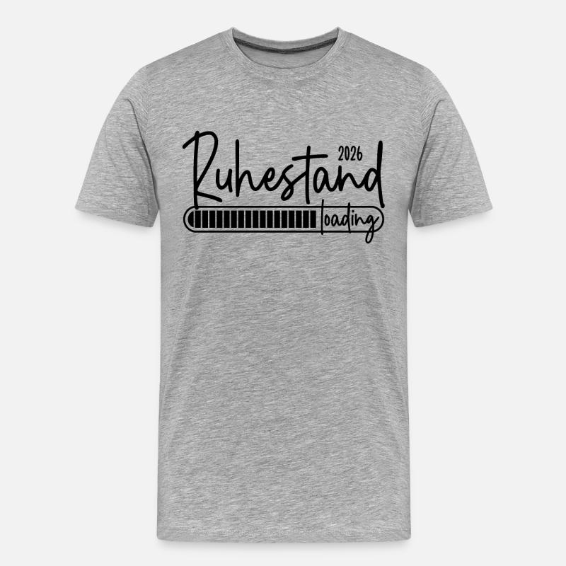 Ruhestand 2026 loading - Männer Premium Bio T-Shirt - Grau meliert