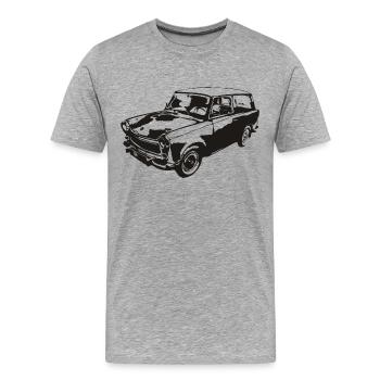  601 Kombi Trabi - Männer Premium Bio T-Shirt - Grau meliert - Vorne - Damien (186cm)